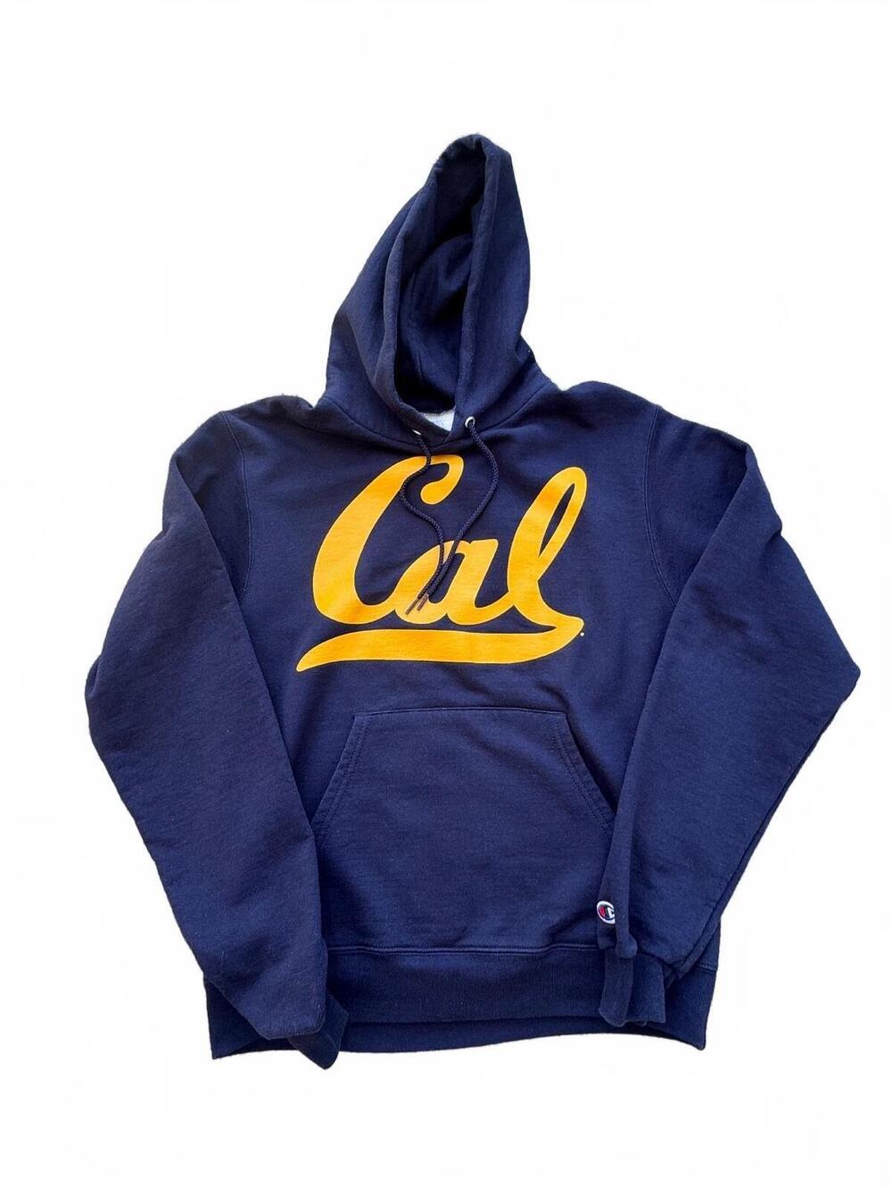 Champion hoodie x UC Berkeley Cal, navy blue with gold(0180)